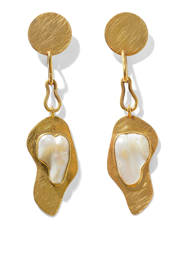 Liya CHAINED PEARLETTE EARRINGS