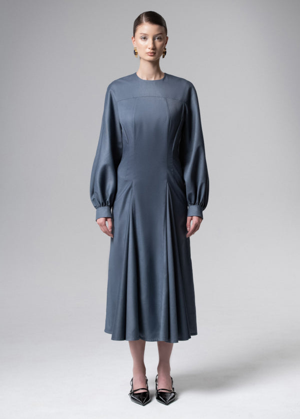 liya CHARCOAL MIDI DRESS