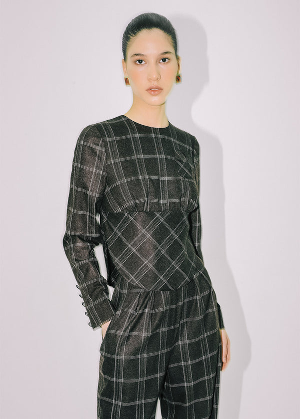 Liya CHECKERED BLOUSE