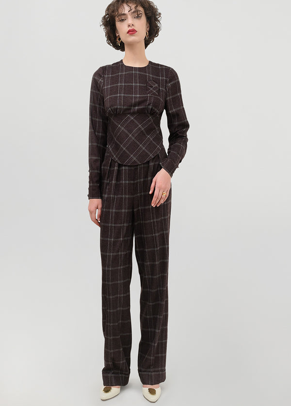 Liya CHECKERED BLOUSE