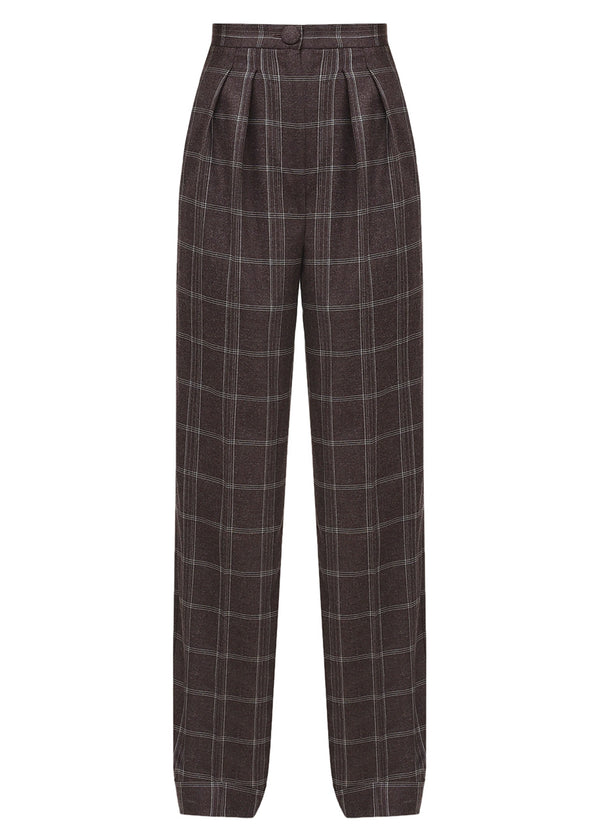 liya CHECKERED PANTS