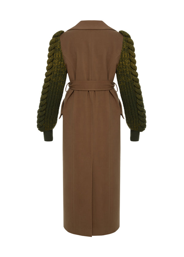 Liya COAT WITH KNITTED SLEEVES