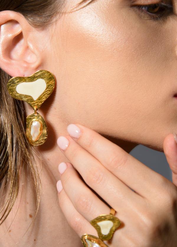 Liya CREAMY HEART RING