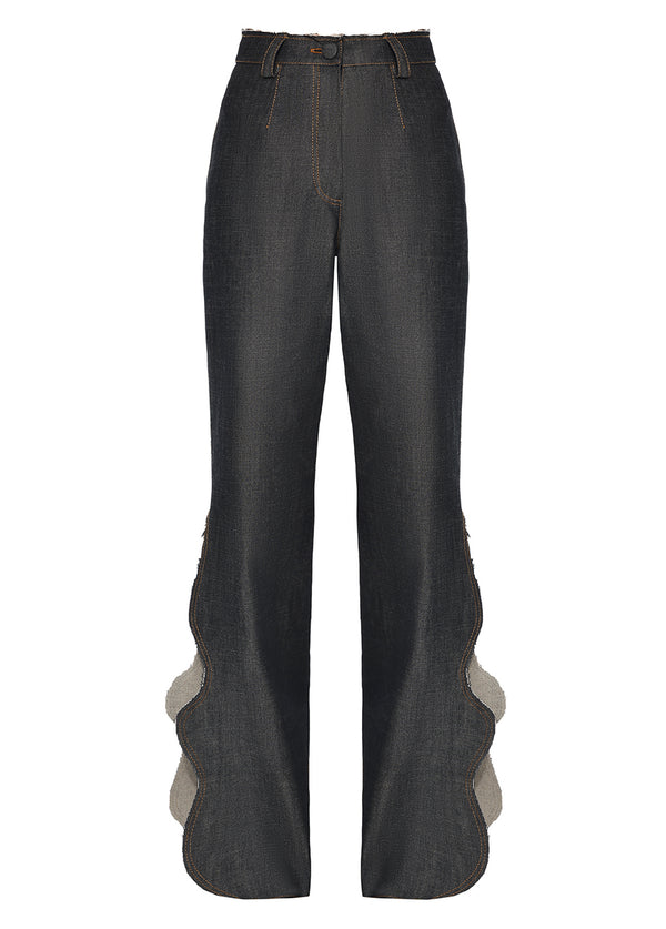 Liya DENIM PANTS WITH WAVES