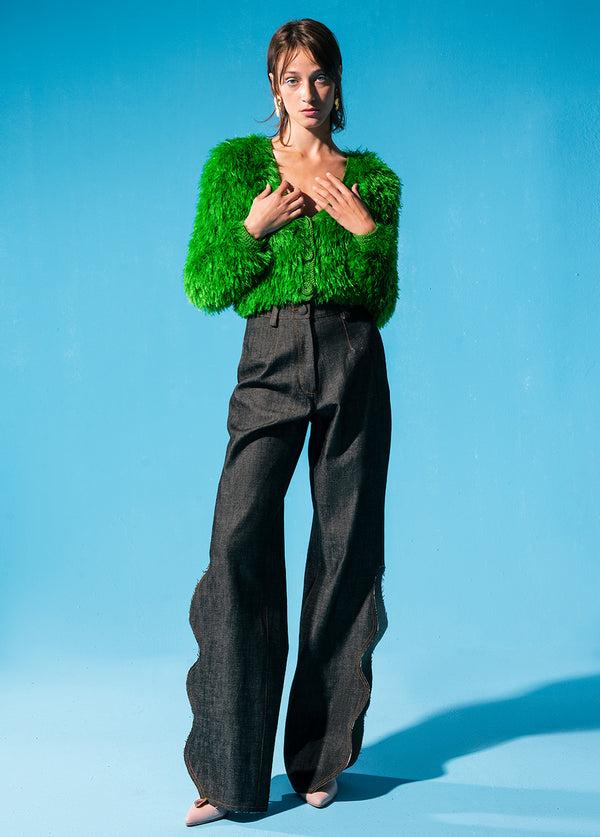 Liya DENIM PANTS WITH WAVES