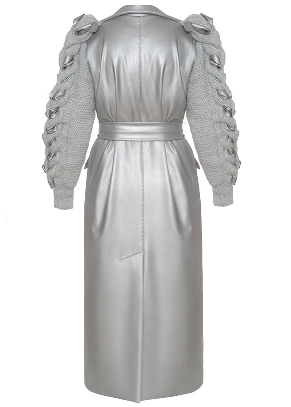 Liya DISCO TRENCH WITH KNITTED SLEEVES