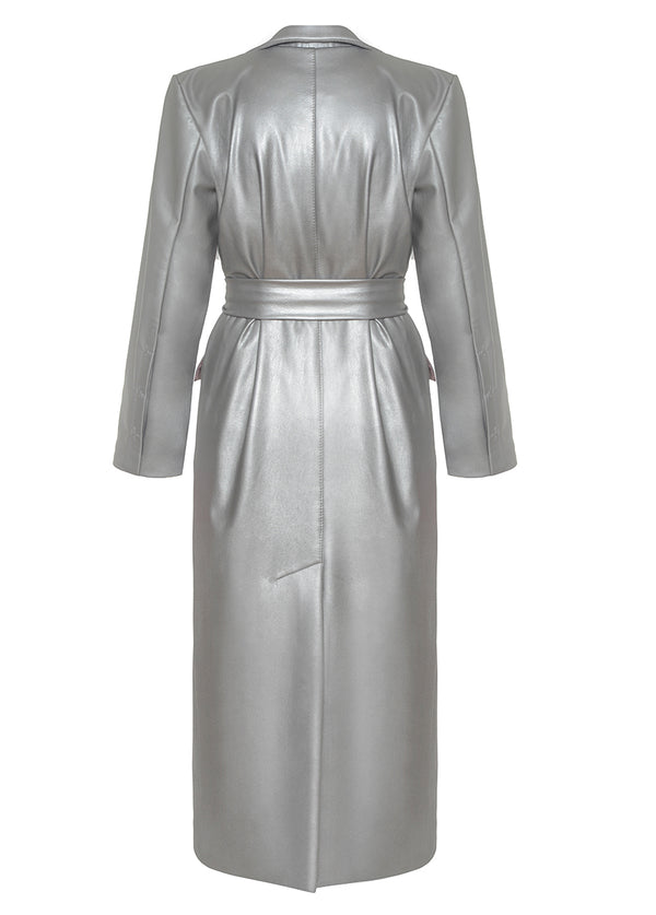 Liya DISCO VEGAN LEATHER TRENCH