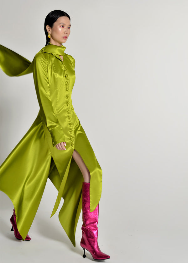 liya DRESS WITH ATTACHED SCARF