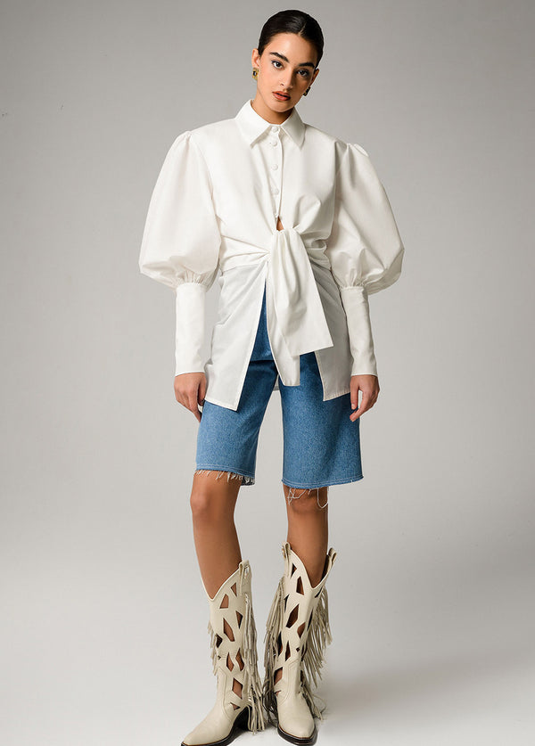 liya FRONT TIE SHIRT