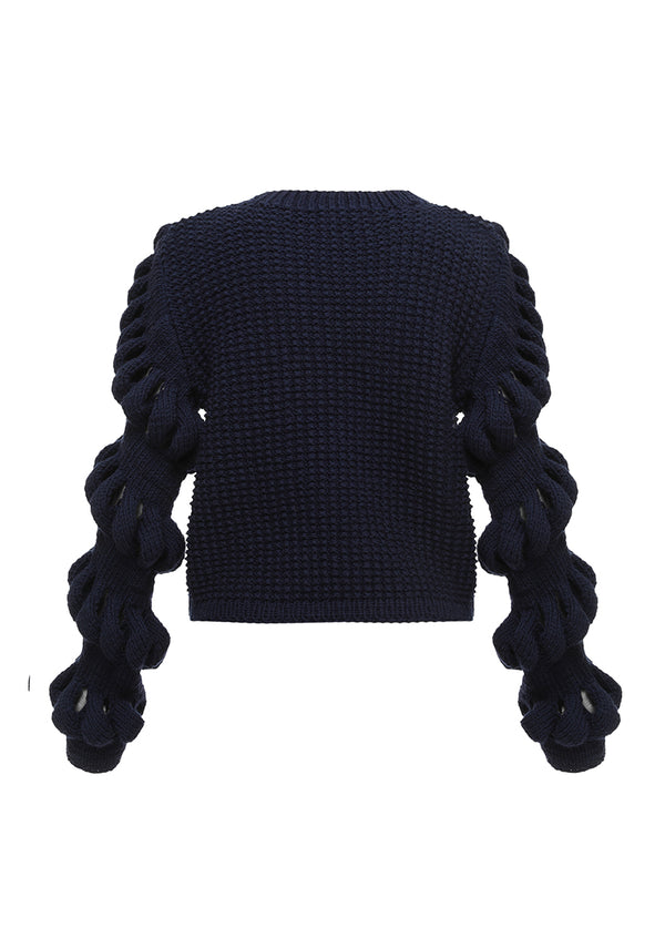 Liya HAND KNITTED BLUE SWEATER