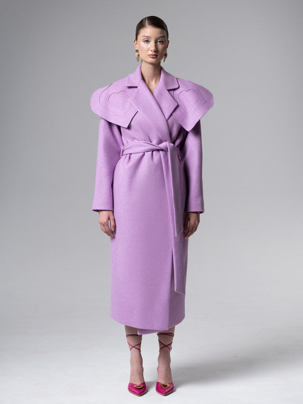 liya HEART COLLAR COAT