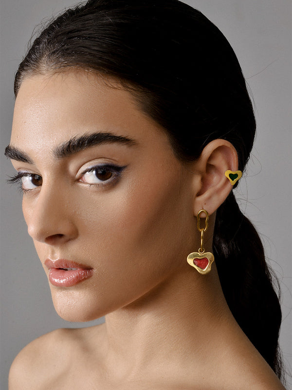 liya HEART DROP EARRINGS