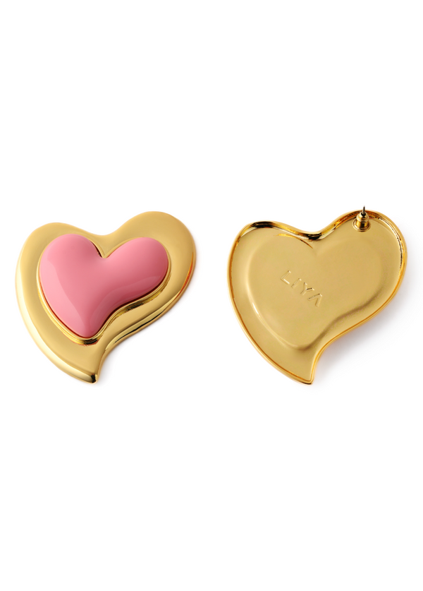 Liya HEARTFELT PINK EARRINGS