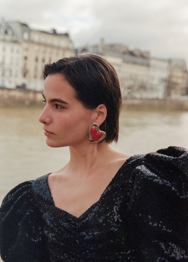 Liya HEARTFELT RED EARRINGS
