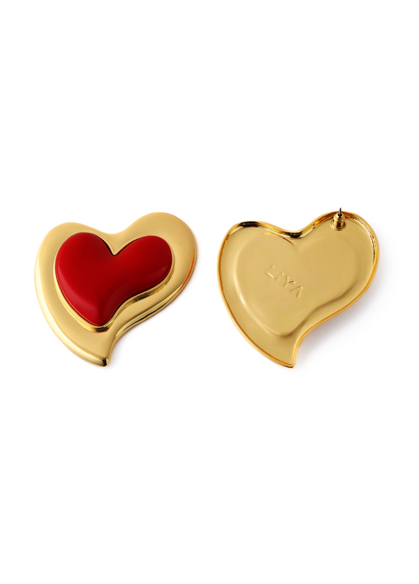 Liya HEARTFELT RED EARRINGS