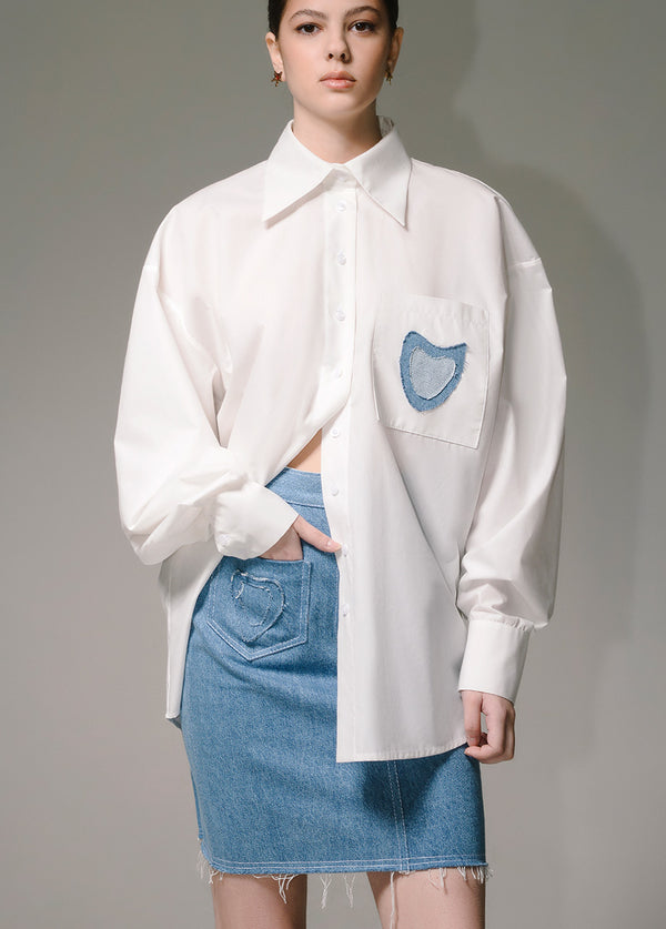 Liya HEARTS DENIM SKIRT