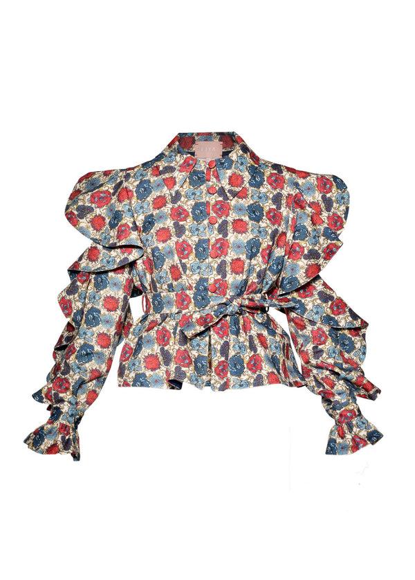 Liya IRIS RUFFLE SLEEVES SHIRT
