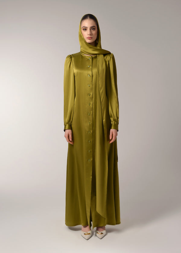 liya KHAKI HOODY DRESS