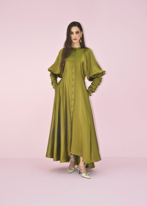 Liya KHAKI SILK DRESS