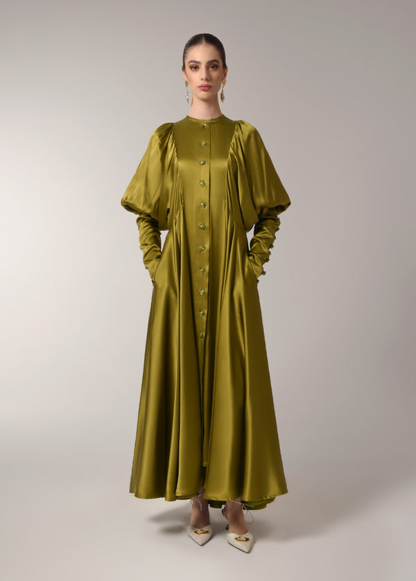 liya KHAKI SILK DRESS