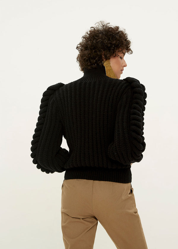 Liya KNITTED BLACK JUMPER
