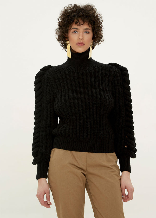 liya KNITTED BLACK JUMPER
