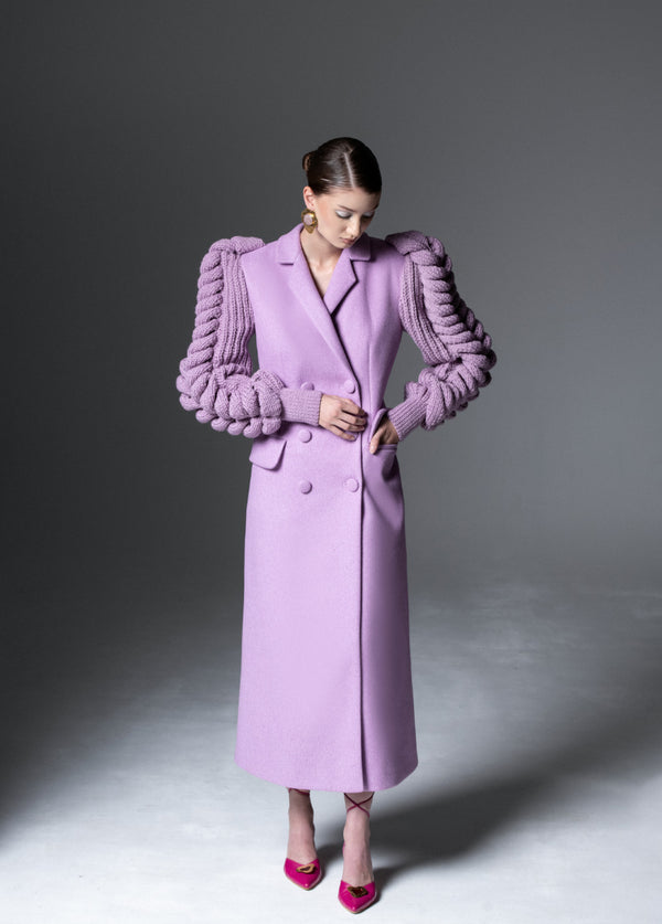 Liya LILAC STATEMENT SLEEVES COAT