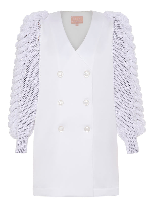 liya LIYA x MAJA MALNAR KNITTED SLEEVES DRESS