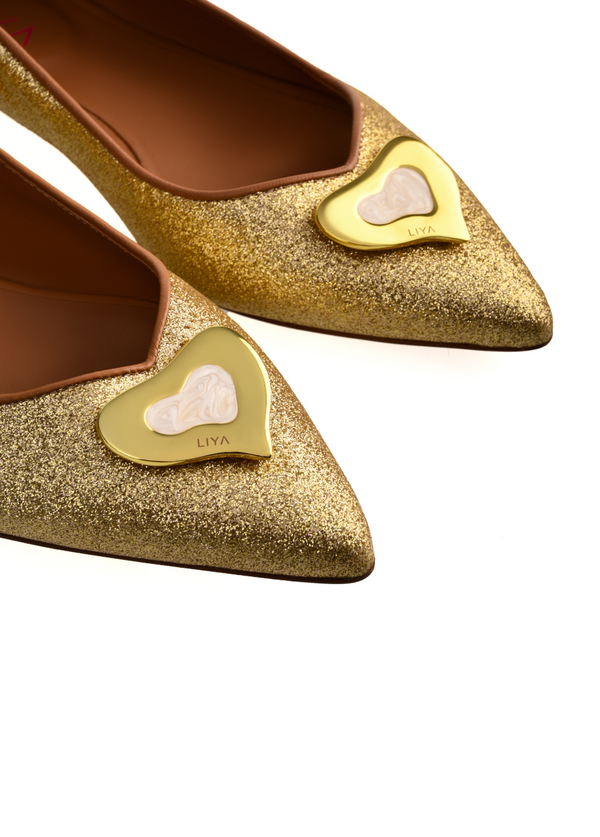 Liya LUCY SPARKLE GOLD BALLERINA