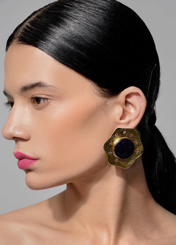 liya MIDNIGHT BOLD EARRINGS