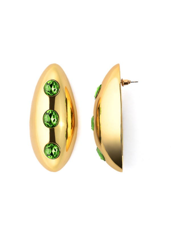 liya OCEAN EYES GREEN EARRINGS