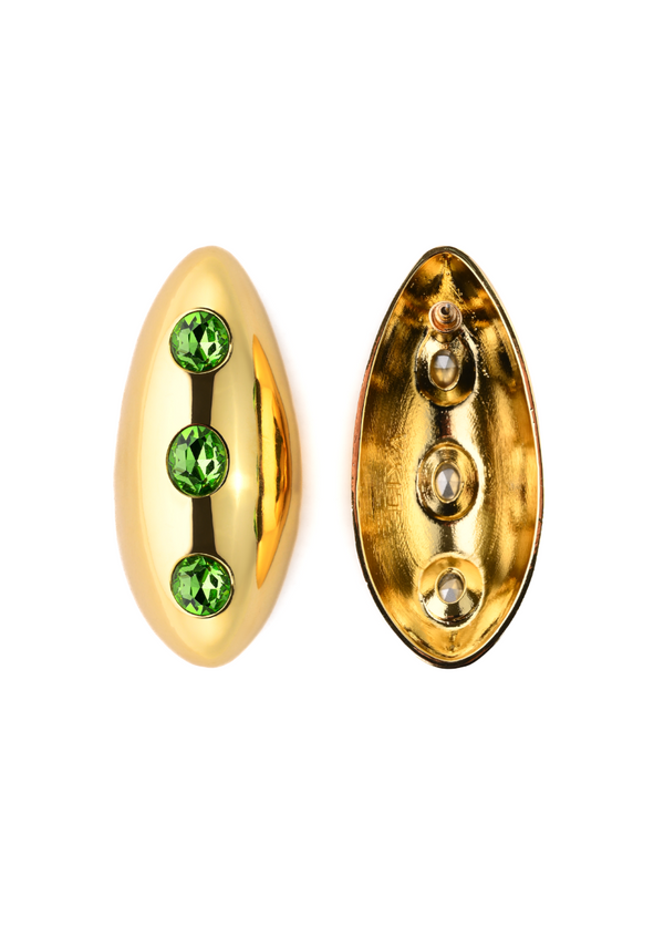 liya OCEAN EYES GREEN EARRINGS