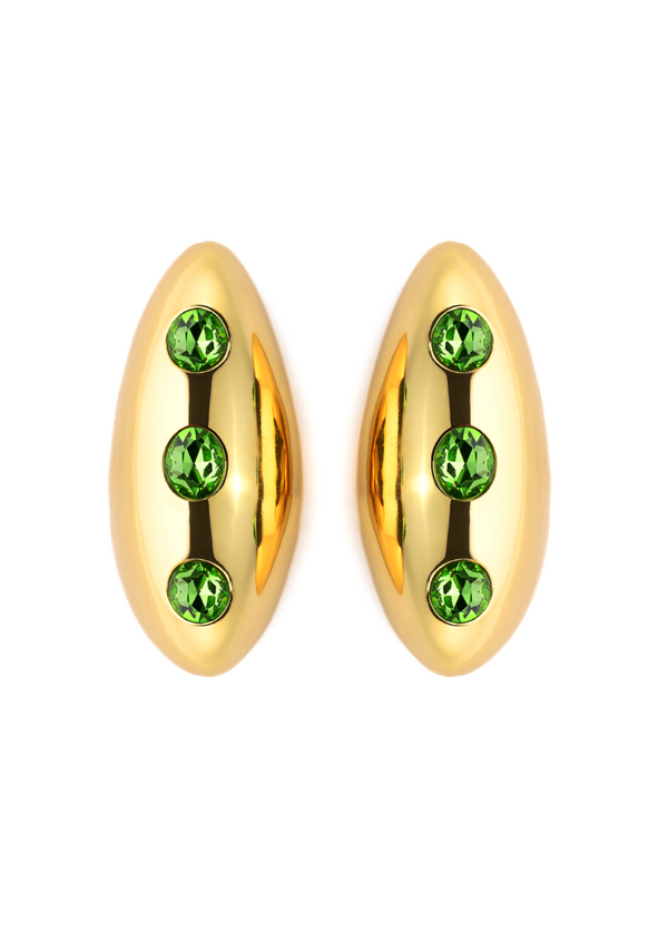 liya OCEAN EYES GREEN EARRINGS