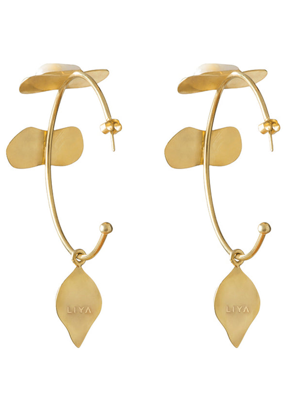 Liya PEARL HOOP EARRINGS