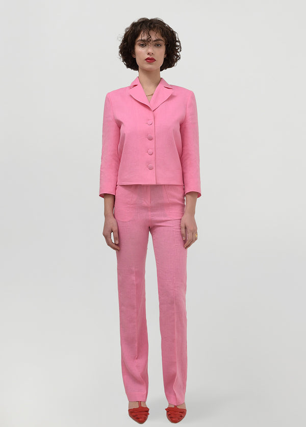 Liya PINK LINEN BLAZER