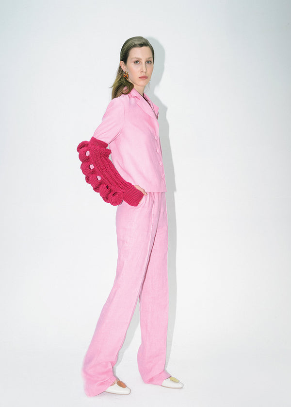 Liya PINK LINEN PANTS
