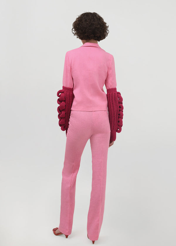 Liya PINK LINEN PANTS