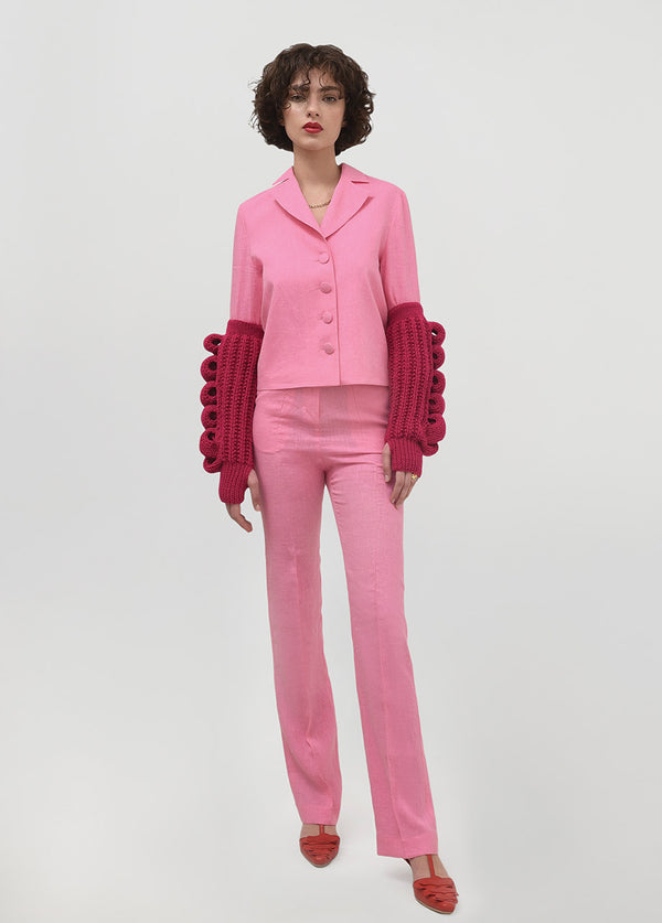 Liya PINK LINEN PANTS