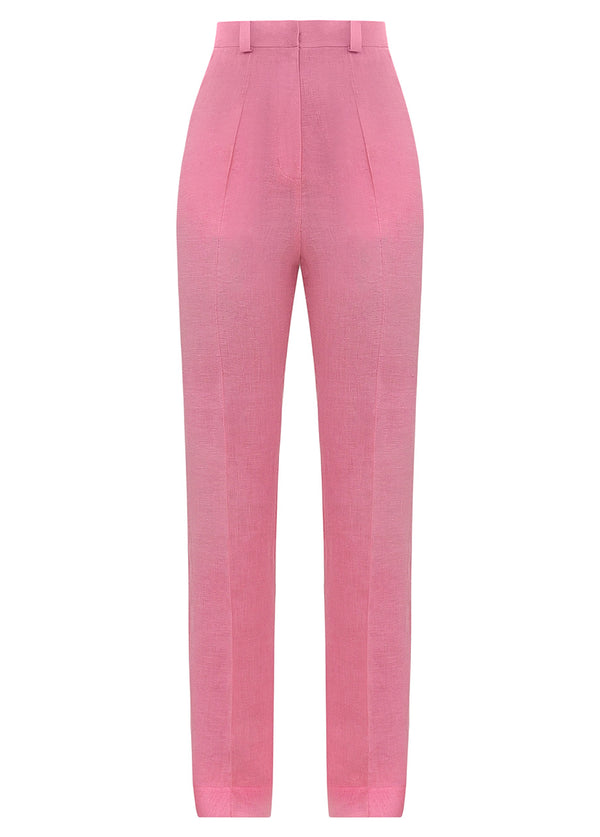 liya PINK LINEN PANTS