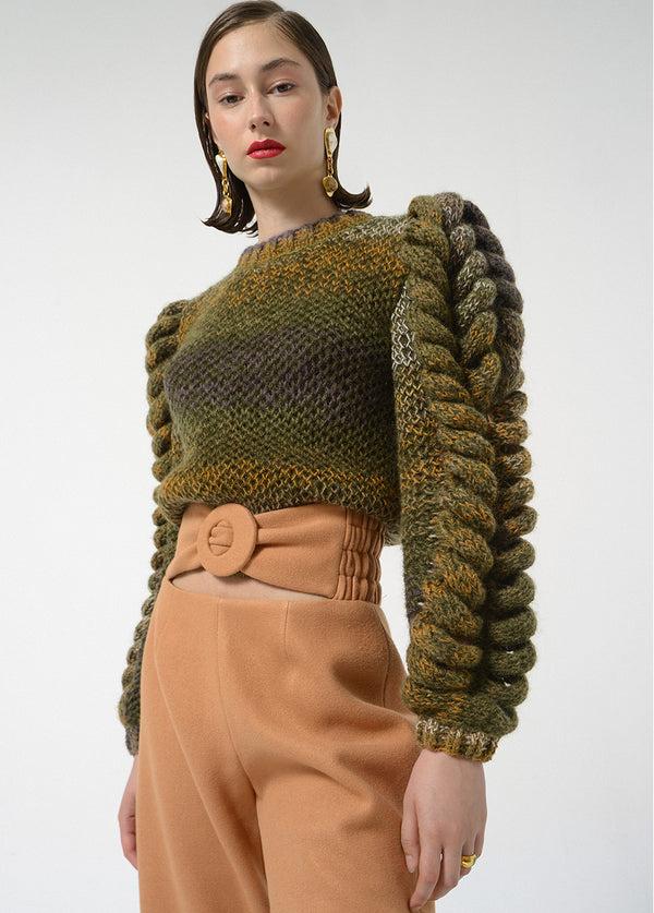 Liya RADIANCE STATEMENT SLEEVES SWEATER