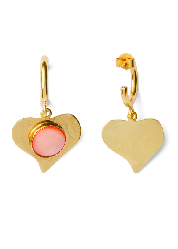 Liya SADAF HEART EARRINGS