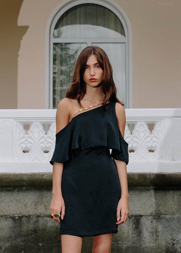 Liya SINGLE SHOULDER MINI DRESS