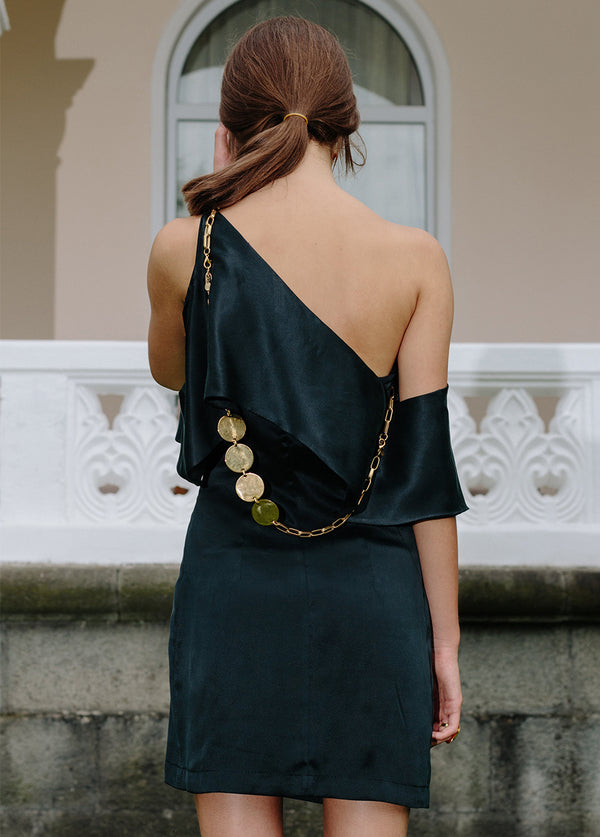 Liya SINGLE SHOULDER MINI DRESS