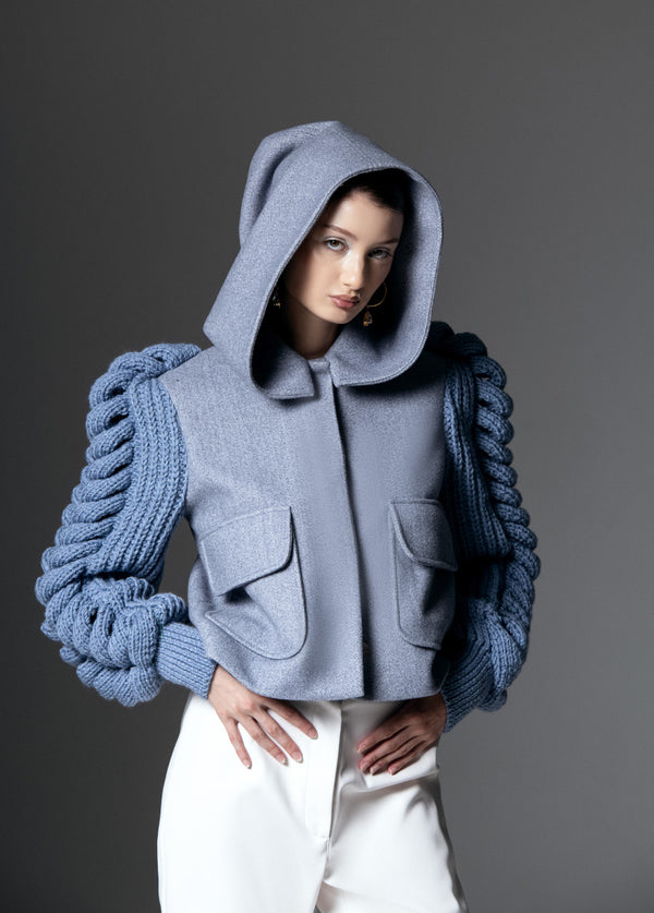 Liya THE LIORA KNIT-SLEEVE JACKET