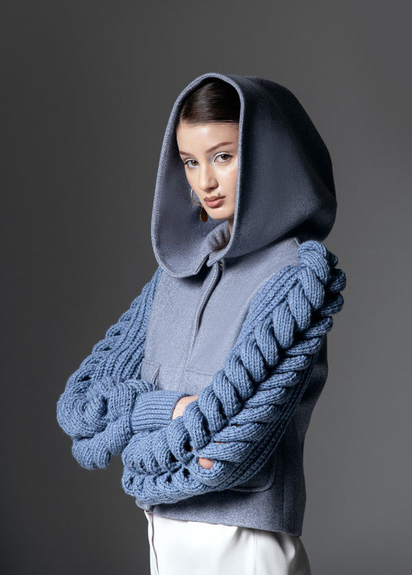 Liya THE LIORA KNIT-SLEEVE JACKET