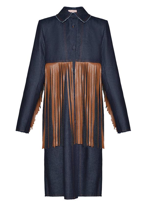 Liya TRENCH-DRESS WITH FRINGES