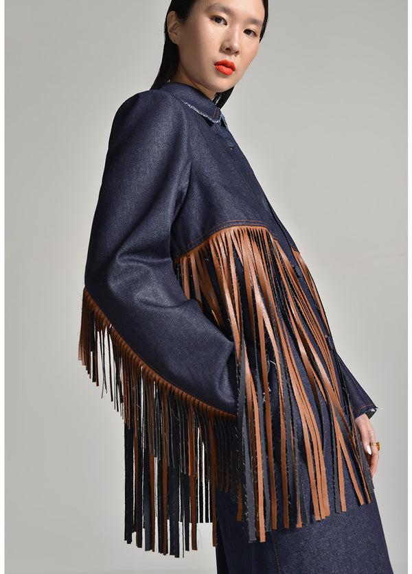 liya TRENCH-DRESS WITH FRINGES