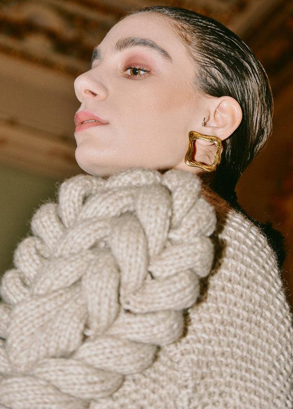 Liya TURTLENECK HAND KNITTED WOOL SWEATER