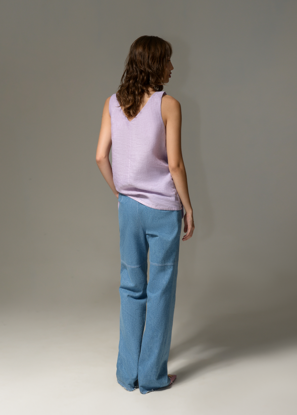 Liya TWIN STRIPE LILAC TOP