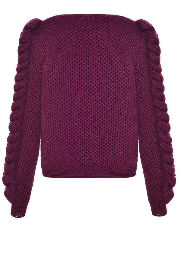 Liya V-NECK KNITTED WOOL SWEATER